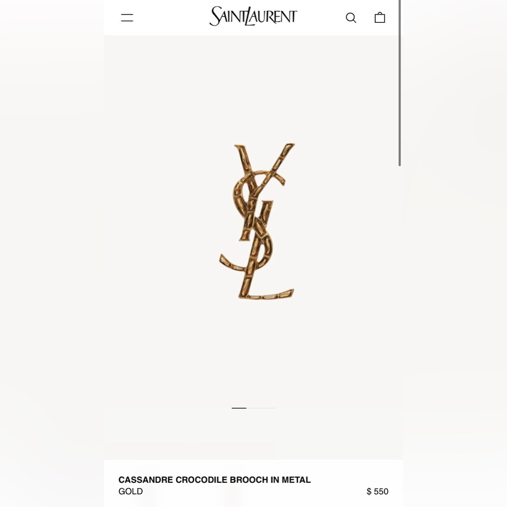 YSL gold brooch